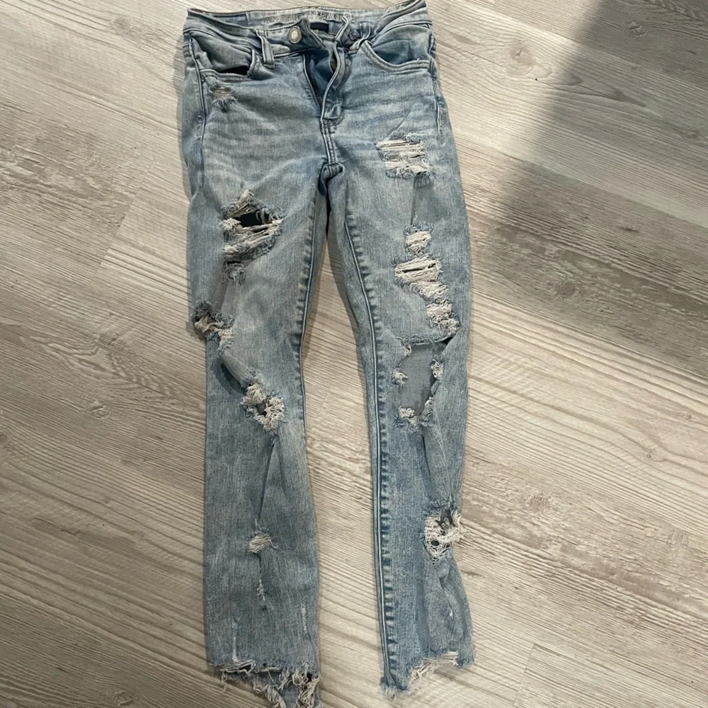 Distressed High waisted skinny jeans - Picture 1 of 4